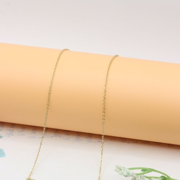 Yellow Gold Heart Pendant Necklace with Adjustable Chain, XPNL0358 - Picture 7 of 13